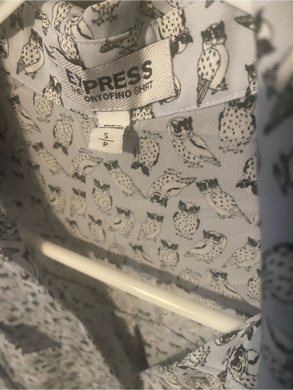 Express owl print portofino blouse - Picture 2 of 2
